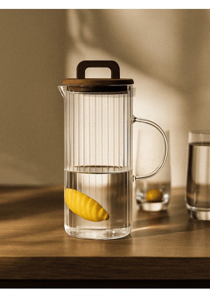 Carle Borosilikat Cam Akasya Kapaklı Sürahi (1300 Ml) fiyatları