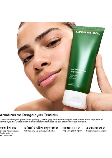 Akne & Siyah Nokta Karşıtı Yüz Temizleme Jeli | Niacinamide Çay Ağacı Yağı | 100 ML fiyatları