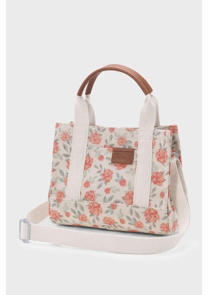 Kırmızı Çiçek Desenli Tote Kanvas El Ve Omuz Bayan Çanta 279 fiyatları