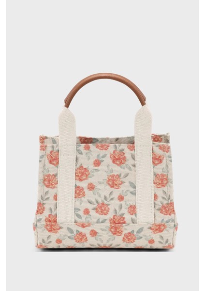 Kırmızı Çiçek Desenli Tote Kanvas El Ve Omuz Bayan Çanta 279 modelleri