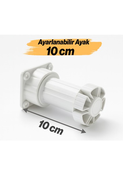 Ayarlanabilir 10 cm Ayak Set 10 Adet Dolap Mobilya Tezgah Puf Yükseltici Yükseltme Ayağı Ayakları fiyatları
