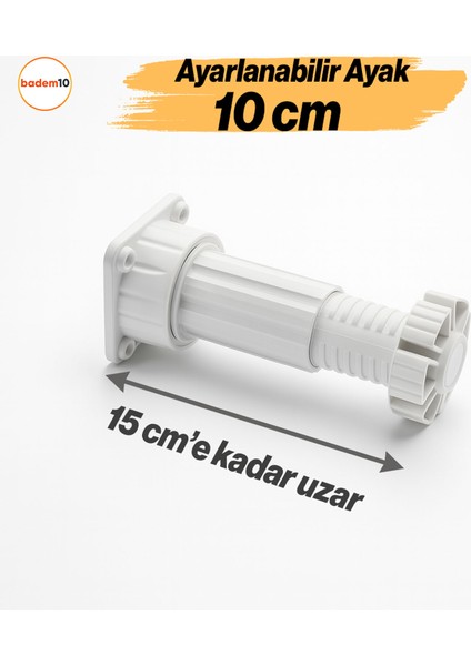Ayarlanabilir 10 cm Ayak Set 10 Adet Dolap Mobilya Tezgah Puf Yükseltici Yükseltme Ayağı Ayakları modelleri