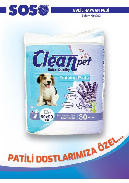 30’lu Paket 60 x 90 cm - Cleanped Kedi Köpek Çiş Ped’i – Eğitim Pedi fiyatları