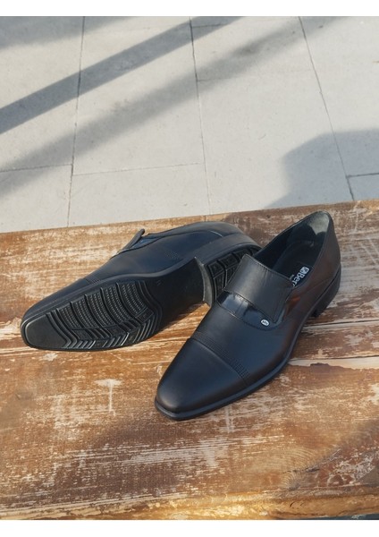 Erkek Mevsimlik Kundura: Sonbahar- Kış Hakiki Deri Kauççuk Taban Bağcıksız fırsatları