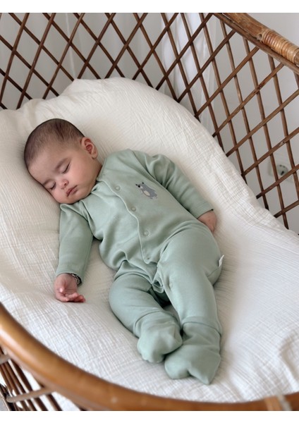 Uzun Kollu Unisex Bebek Tulum Aç Kapa Patikli %100 Pamuk Ekstra Yumuşak Doku Oeko-Tex Sertifikalı fırsatları