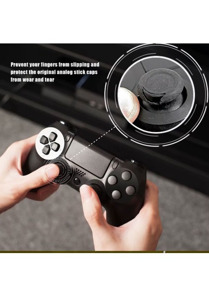 Ps4 Ps5 Ps3 Xbox One S x Ns 4 Çift Analog Koruyucu Beyaz Gamepad Silikon Başlık modelleri