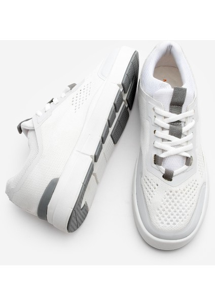 Kadın Sneaker Örgü Triko Koşu Ve Yürüyüş Spor Ayakkabı Norge Beyaz