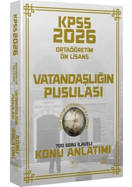 Cba Yayınları 2026 Kpss Lise Ortaöğretim Ön Lisans Vatandaşlık Vatandaşlığın Pusulası Konu Anlatımı - Ali Koç