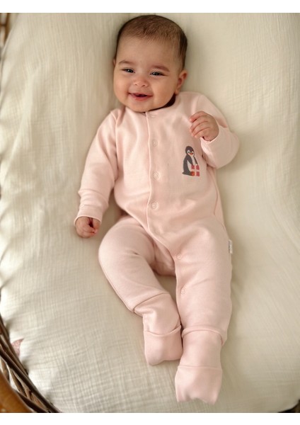 Uzun Kollu Unisex Bebek Tulum Aç Kapa Patikli %100 Pamuk Ekstra Yumuşak Doku Oeko-Tex Sertifikalı