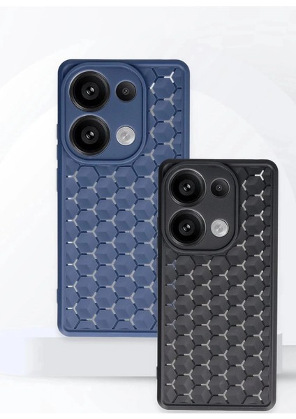 Xiaomi Redmi Note 13 Pro 5g Kılıf Petek Silikon Kapak - Lacivert modelleri