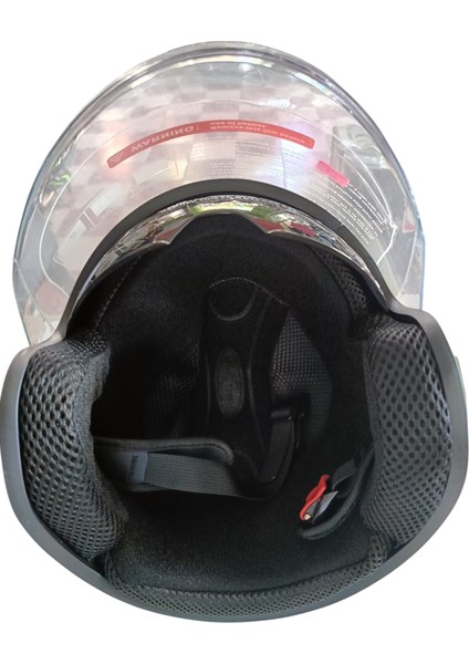 Güneş Vizörlü Açık Motosiklet Kaskı (Haki)