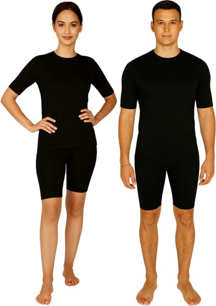 Ems Fitness Kısa Tayt Kıyafet Takımı Pamuklu Unisex