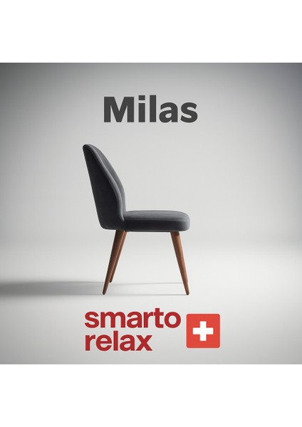 Milas 2’li Sandalye Seti — Ahşap Ayaklı, Gri Kumaş fiyatları