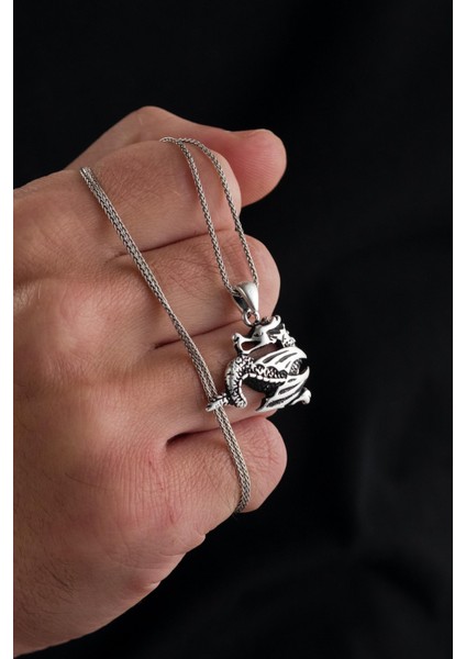 Gümüş Ejderha Dragon Figürlü Erkek Kolye fiyatları