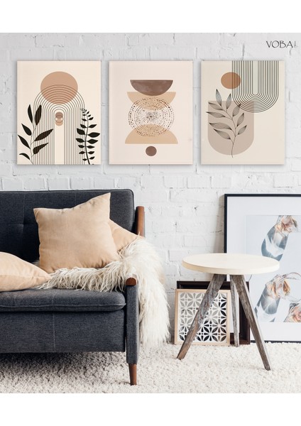 3 Parçalı Bohem Tema Mdf Tablo Seti-1