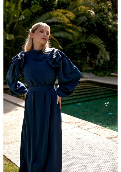 Lacivert Mia Elbise modelleri