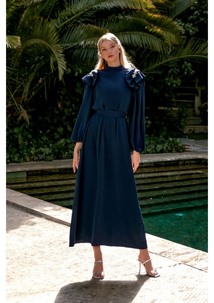 Lacivert Mia Elbise