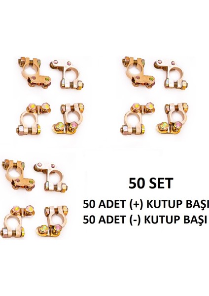 Akü Kutup Başı (+) (-) 50 Set Kutupbaşı (Paket Içeriği 100 Adettir)