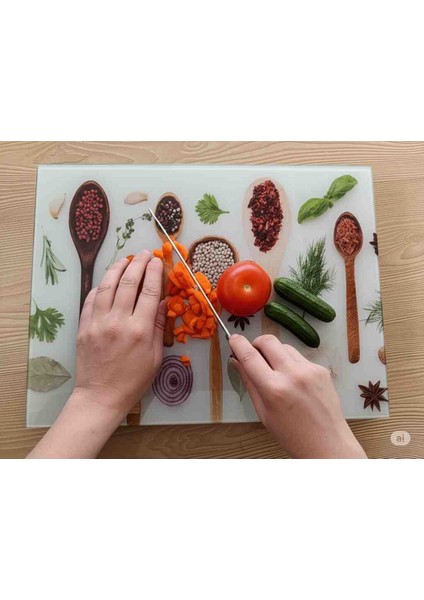 30X40 cm Cam Kesme Tahtası Lastik Ayaklı Şık ve Kullanışlı fiyatları