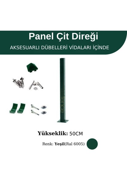 Profil Direk 50 cm - Çim Çit Direği Panel Çit Direği