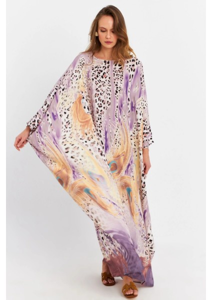 Kadın Multi İpek Kaftan Elbise MALO4010 indirimleri