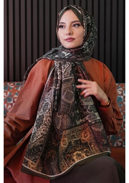 Etnik Desen Haki Soft Pamuk Şal modelleri