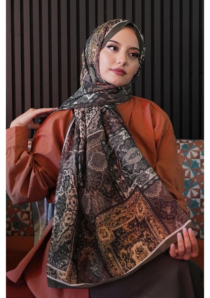 Etnik Desen Haki Soft Pamuk Şal fırsatları