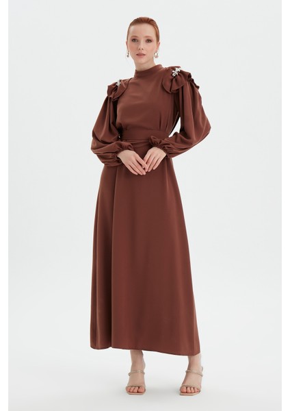 Kahverengi Mia Elbise modelleri