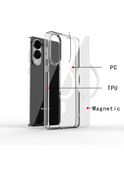 Samsung Galaxy S25 Edge Kılıf Pc Sert Sararmaz Manyetik Özellikli Kapak fiyatları