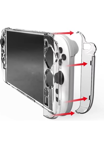 Nintendo Switch 2 Temperli Cam Ekran Koruyucu ve Şok Emici Şeffaf Komple Kılıf Seti fırsatları
