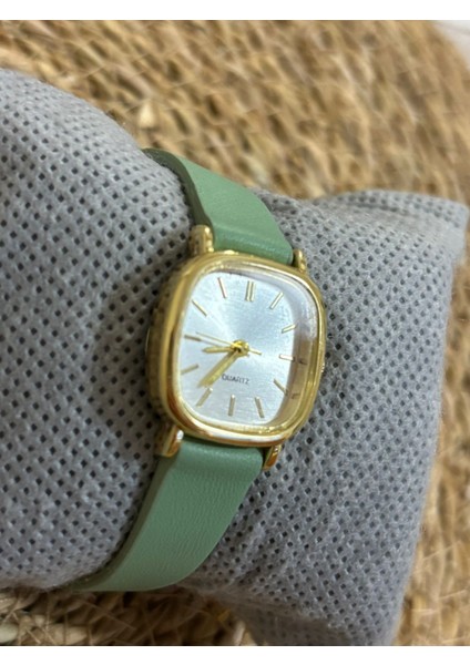 Kadın Kol Saati Retro Vintage Su Yeşili Düz Renk , Zarif Tasarım 0021 fiyatları