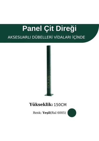Profil Direk 150 cm - Çim Çit Direği Panel Çit Direği fiyatları