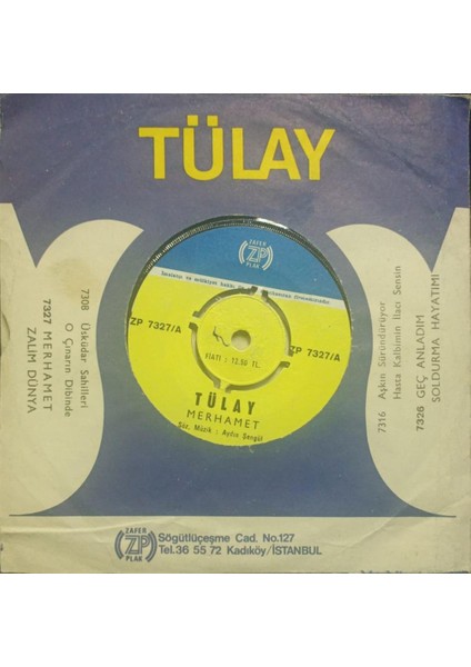Tülay– Merhamet Dönem Tr Baskı 45 Lik fiyatları