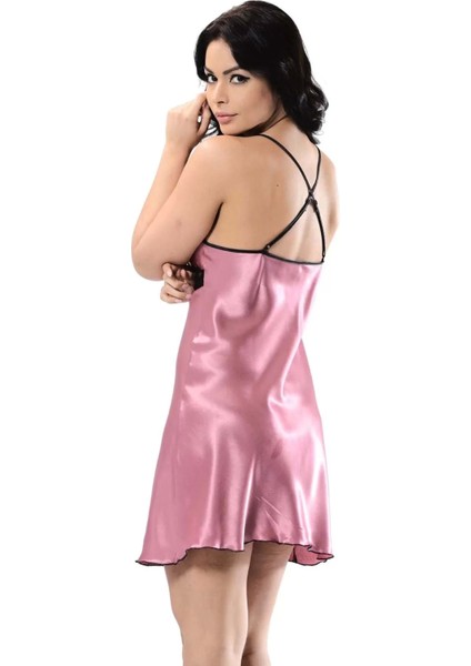 Gül Kurusu Saten Gecelik - M-367 fiyatları