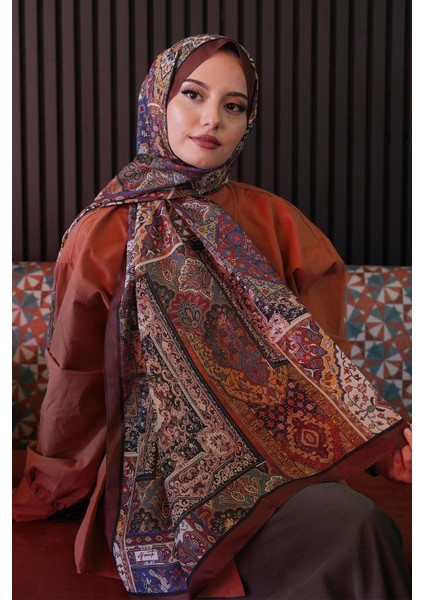 Etnik Desen Taba Soft Pamuk Şal fırsatları