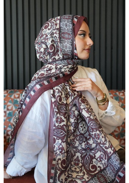 Etnik Desen Bordo Soft Pamuk Şal fiyatları