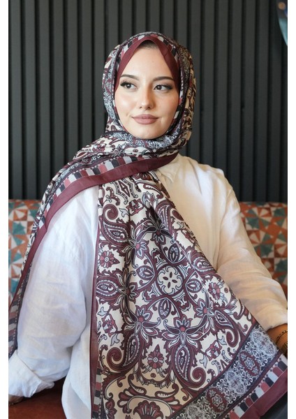 Etnik Desen Bordo Soft Pamuk Şal fırsatları