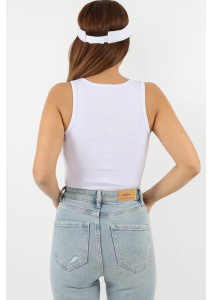 Kadın Cotton 3’lü Set Antrasit, Beyaz, Siyah Pamuklu Basic Fitilli Atlet modelleri