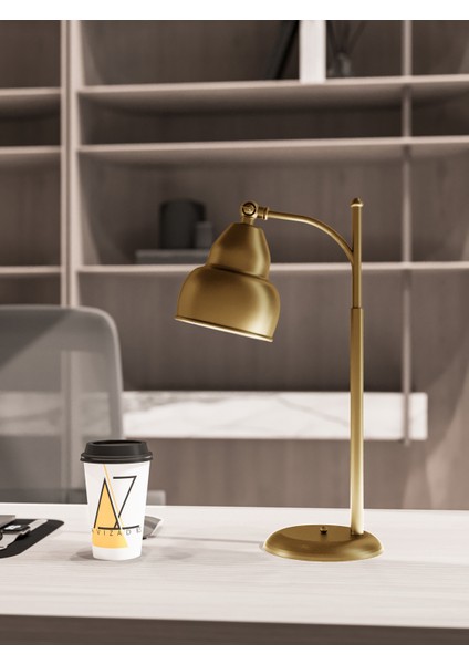 Vıntora Eskitme Metal Masa Lambası – Ayarlanabilir Başlık | E27 Duy