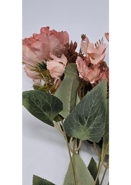 Koca Kafalı Lotus Çiçeği Şeftali Tonlu Turuncu 42 cm Ev Dekor