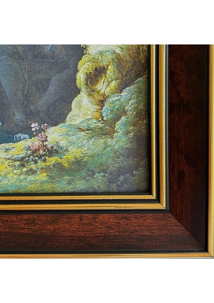 Jean Honore Fragonard (Salıncak 1767) Çerçeveli Klasik Vintage Duvar Tablo