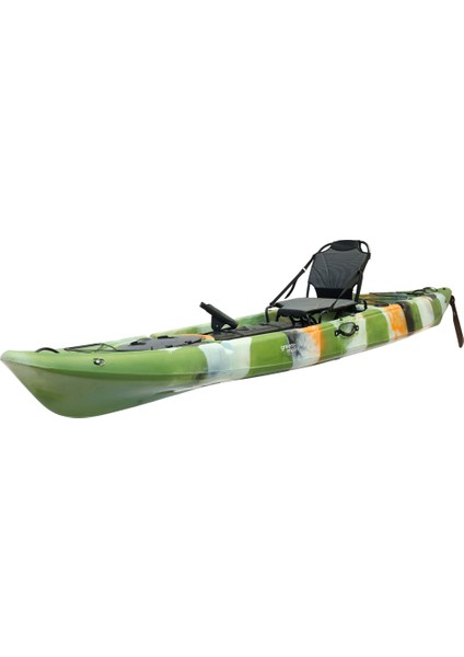 Fishman Balıkçı Kanosu Amatör Tek Kişilik Kano Yeşil Beyaz Turuncu