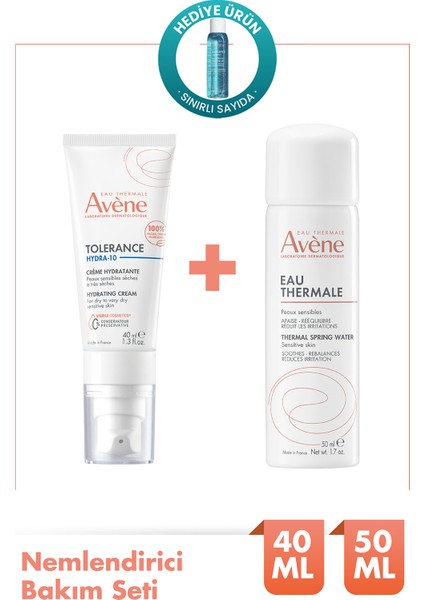 Kuru Ciltler Için Tolerance Hydra-10 Krem 40ML + Termal Su 50ML Set