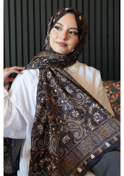 Etnik Desen Acı Kahve Soft Pamuk Şal fırsatları