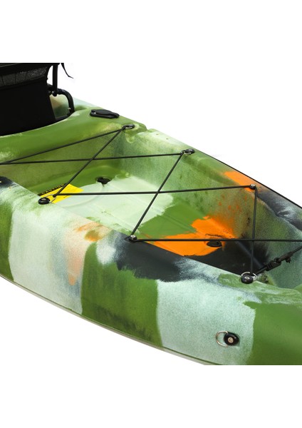 Fishman Balıkçı Kanosu Amatör Tek Kişilik Kano Yeşil Beyaz Turuncu