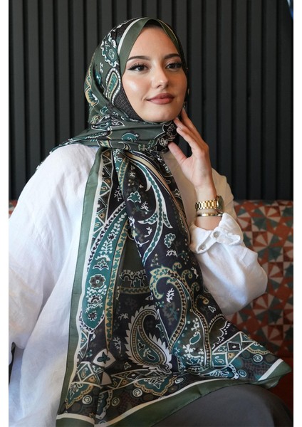 Damla Motif Desen Haki Soft Pamuk Şal modelleri
