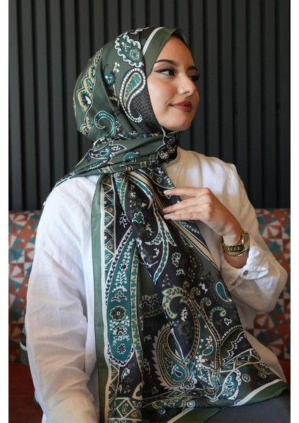 Damla Motif Desen Haki Soft Pamuk Şal indirimleri