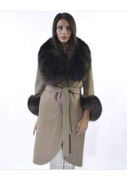 Hakiki Deri Açık Kahve Kadın Kürk Ceket Mont %100 Orijinal Deri fiyatları