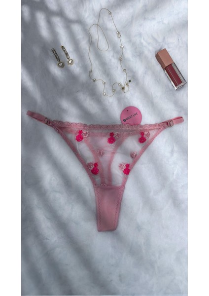 Balenli Çiçek Işlemeli Sütyen Takım Pudra fırsatları