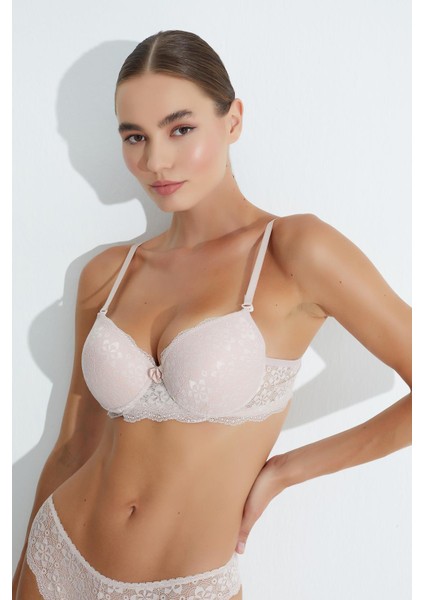 Dolgusuz B Cup Dantelli Sütyen Pudra fiyatları